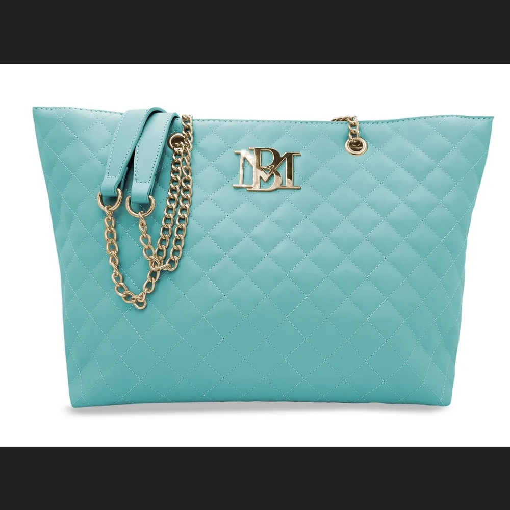 Badgley Mischka  Quilted Tote with Gold Accents